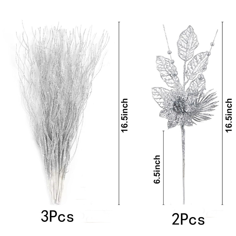 Artificial Flowers Berry Bouquet Christmas Tree Decoration Xmas Ornaments for Home Decor New Year Party Supplies Accessory
