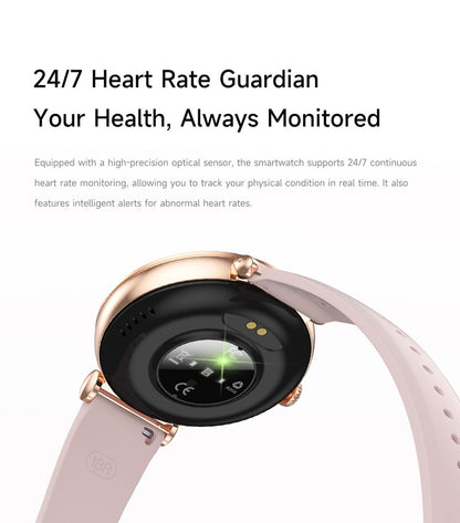 2025 Novo Smartwatch Feminino da Moda Tela HD 360*360 Pulseira Esportiva Mostrador Personalizado Frequência Cardíaca Chamada de Voz Smartwatch Para Android iOS