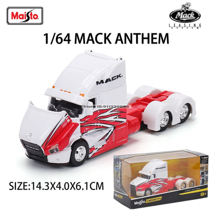 Maisto 1:64 Mercedes-Benz MACK Anthem Trailer modelo de simulação de carro modelo de carro de liga leve brinquedo de carro masculino presente de coleção