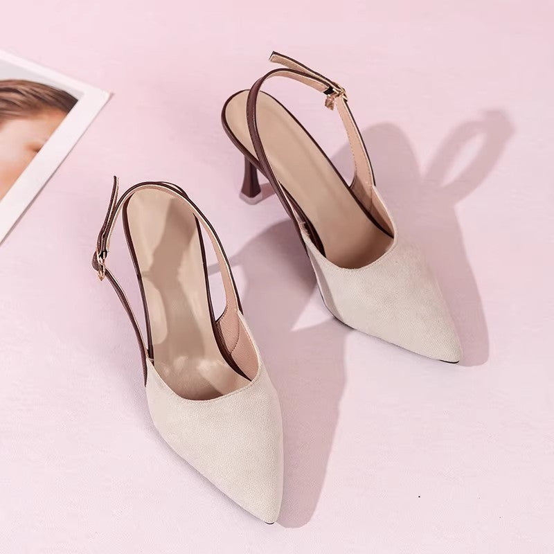 Arrival Pointed-Toe Stiletto Women's Sandals 2025 New Summer Elegant and Sensual Stiletto-Heeled Covered-Toe Shoes for Women