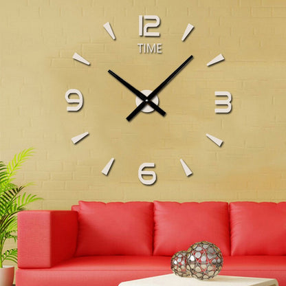 Modern Design Large Wall Clock 3D DIY Quartz Clock Fashion Watch Acrylic Mirror Stickers Living Room Home Decoration Decor
