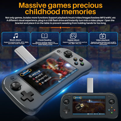 Portable Retro Game Console SF3100 With 4.5" IPS HD Screen,3000mAh Battery.Handheld Video Game Console Support 14 Emulators