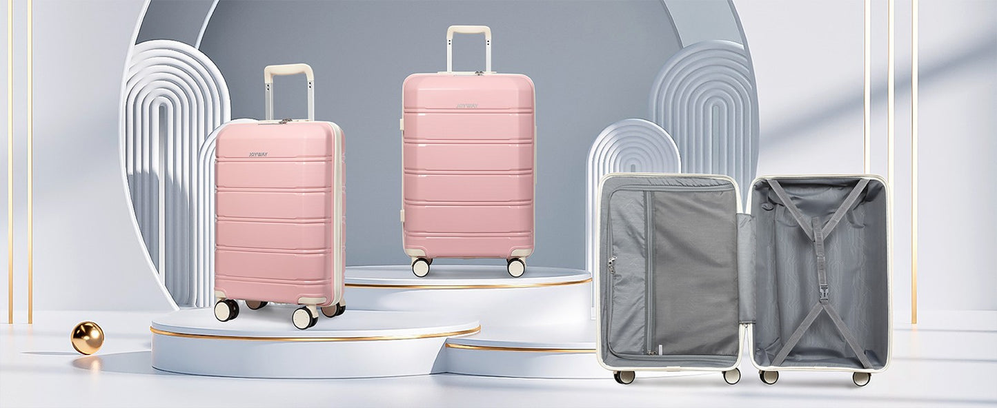 Joyway Travel Luggage Sets, Stylish Carry On Checked Suitcase Set,Sturdy Durable Scratch-resistant,TSA Lock,Spinner Wheels