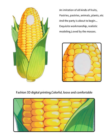 2026 Halloween Corn-Themed Funny Costumes, Cosplay Outfits, Vegetable Carnival Party Costumes, Parent-Child Performance Costumes