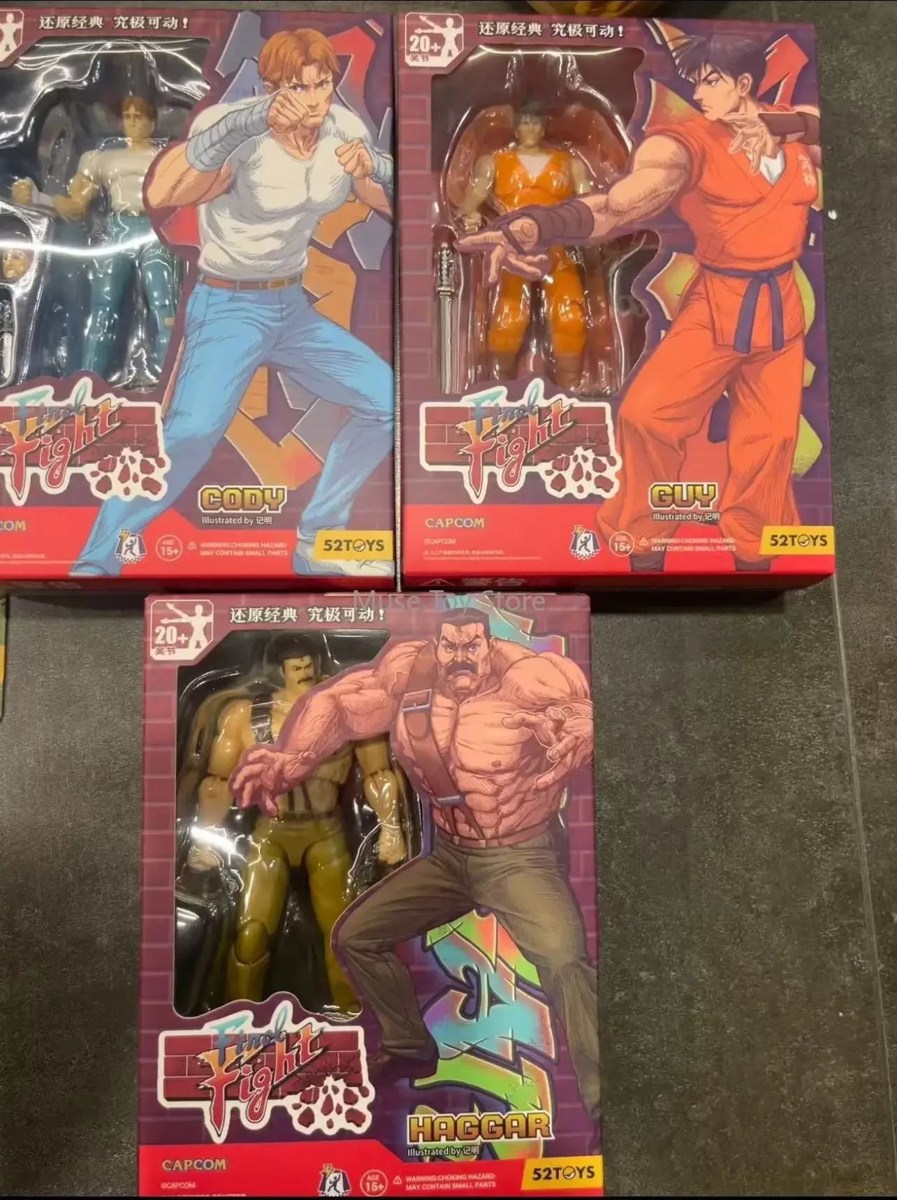 Em Estoque 52TOYS Action Figure CAPCOM Final Fight, 1PC Decoração de Mesa Colecionável, Presente Criativo para Aniversário, 3.75polegadas/10cm