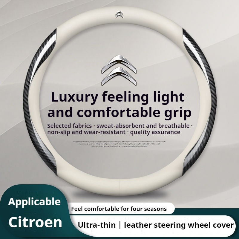Capa de Volante de Couro para Carro Citroen C1 C2 C3 C4 C5 C6 C4L VTS Berlingo Picasso Aircross Sega Ely See C3-XR Acessórios