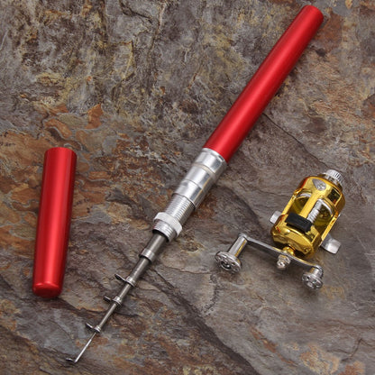Vara de Pesca e Carretilha, Kit Completo de Pesca de Bolso, Kit de Vara de Pesca e Carretilha de Spinning, Ferramenta de Pesca
