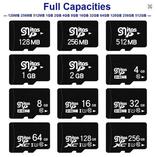 ?CeaMere 50Pcs SD TF Card Bundle, 2GB/8GB/32GB/64GB Class 10 U3 Memory Card for Smartphones Cameras Drones Action Cameras Table