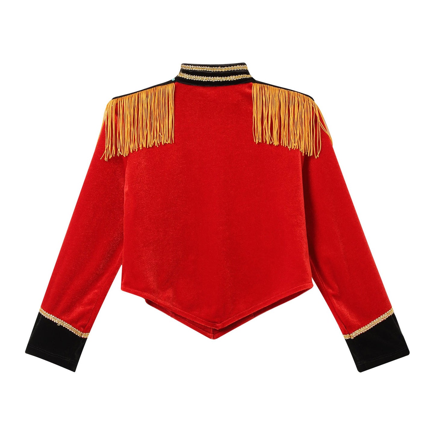 Girls Boys Marching Band Costume Outfits Circus Ringmaster Jacket Coat Team Performance Drummer Drum Major Uniform with Hat Sets