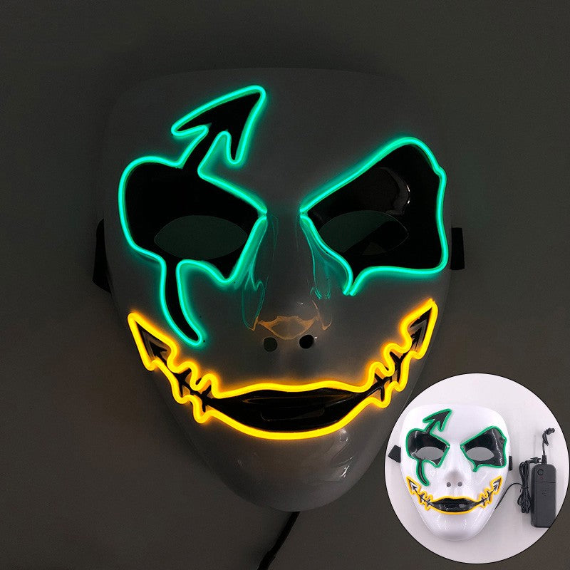 Cool Neon Light up Fox Mask Men Luminous Disguise Masks Glow in the Dark Cosplay Costume Trick or Treat Decoration
