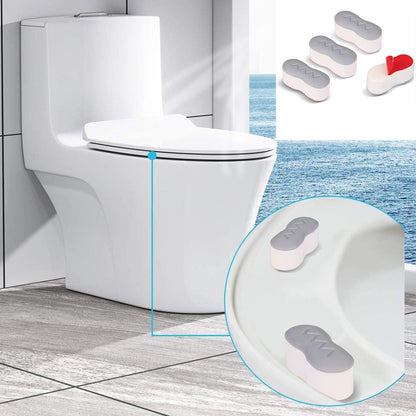 4 peças almofada universal para tampa de vaso sanitário, junta antiderrapante, almofadas para assento de vaso sanitário, amortecedores, absorvedor de choque, kits de assento de vaso sanitário para banheiro
