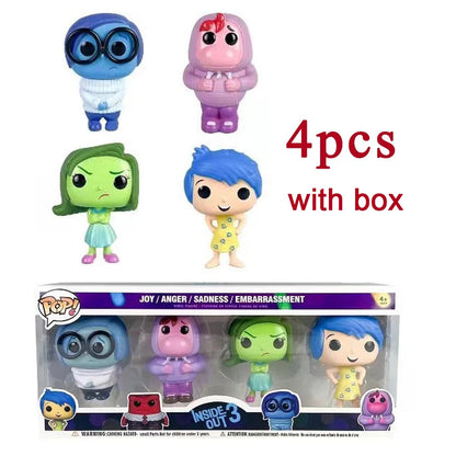 Anime Divertidamente 2 Alegria Ansiedade Raiva Tristeza Nojinho Medo Boneco POP Brinquedos de Ação Filme de Desenho Animado Bonecos de PVC