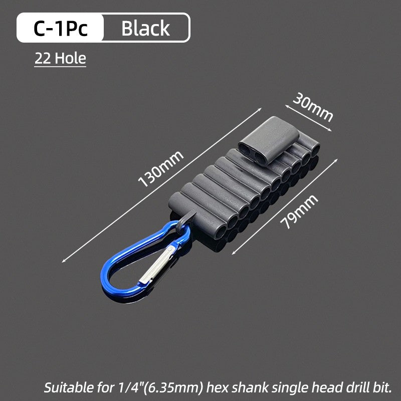 Suporte de Bits de Chave de Fenda Hexagonal de 1/4" Portátil Estojo Organizador com 10/22 Furos para Armazenamento de Bits de Broca para Cabeças de Chave de Fenda Ferramentas de Estojo