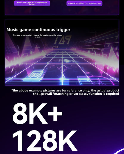 AULA HERO 84 HE Wired Mechanical Keyboard Music Rhythm RGB Backlit Magnetic Switch 8K Return Rate 128K Scan Rate Gaming Keyboard