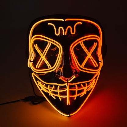 1 pcs Attractive Neon EL Wire Mask  More Colors For Choice Luminous LED Purge Mask Adult Cosplay Prop For Night Glow In The Dark
