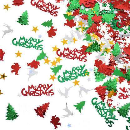 15g/bag Christmas Sequin Confetti Xmas Tree Snowflake Table Confetti 2024 Christmas Party Decoration for Home 2025 New Year Gift