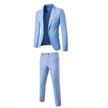 Blazer Pants Men Suit Korean Style Slim Fit Buttons Formal Suit Temperament Single breasted Spring Business Suit Pants
