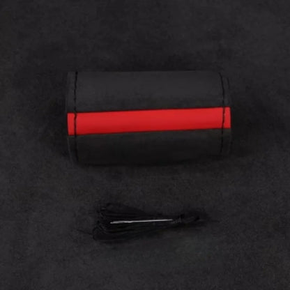 Capa Universal de Camurça para Volante de Carro, Costura Manual, Capa de Couro Macio Trançada para Volante Automotivo, Ventilação Antiderrapante