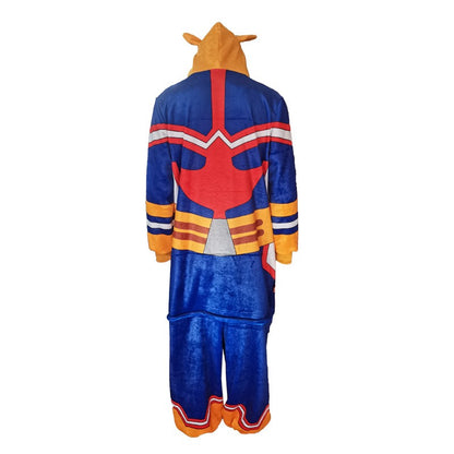 All Might Cosplay Costume Anime My Hero Academia One-piece Zentai Jumpsuit Pajamas Dresses Cosplay Bodysuit Clothes Outfits