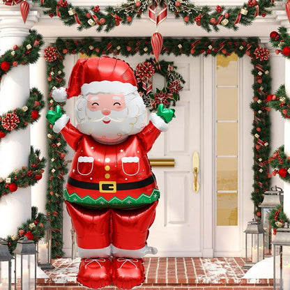 1pc Large Christmas Standing Foil Balloons Christmas Tree Santa Claus Snowman Nutcracker Christmas Foil Balloon New Year Balloon