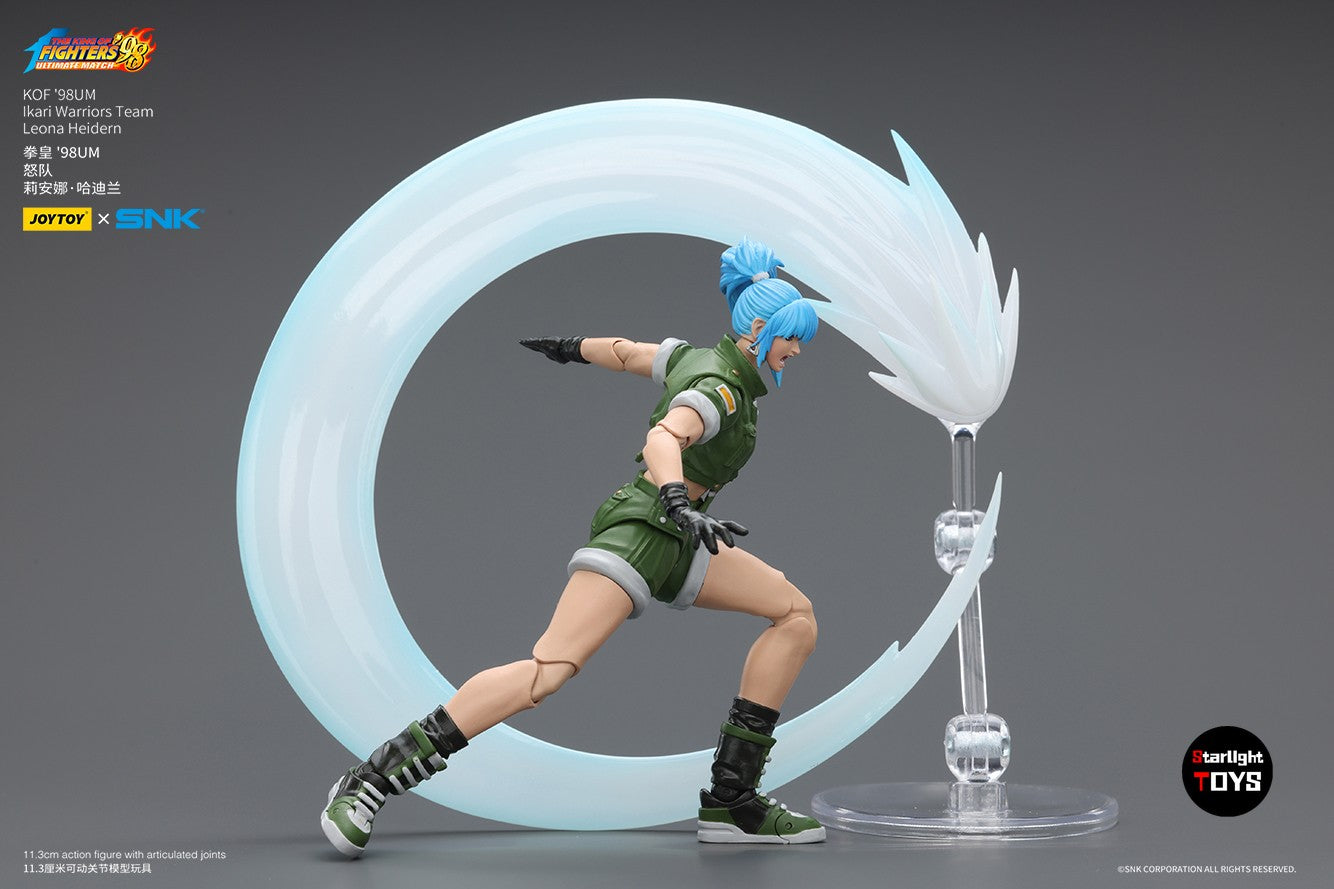 ?JOYTOY?1/18 Action Figure SNK KOF'98UM Ikari Warriors Team Leona Heidern Modelo Brinquedo Presentes