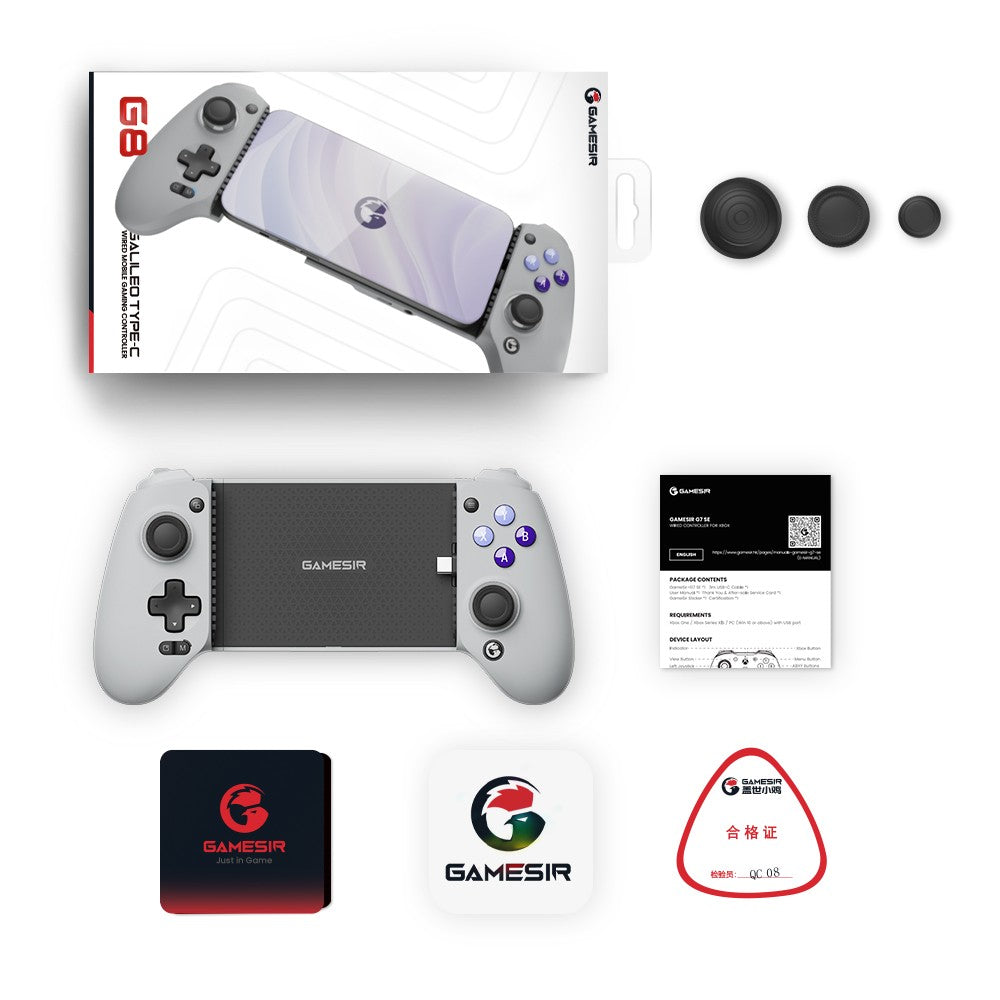 GameSir G8 Galileo Cellphone Gamepad Game Controller, Hall Effect Joystick for iPhone 15 Android Mobile Phone Cloud Gaming