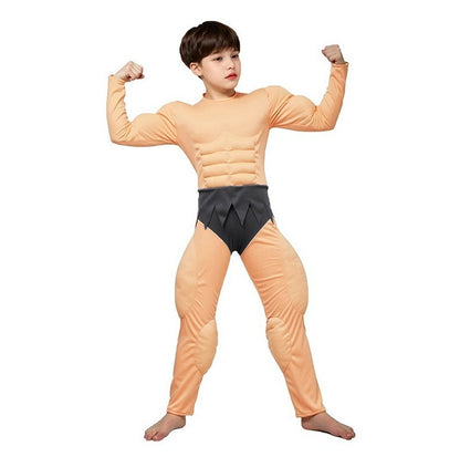 Whole body Muscles Adult Man and Kids Muscular Men Cosplay Pectoral muscles Abdominal muscles Jumpsuit Costume Little Boys Man R