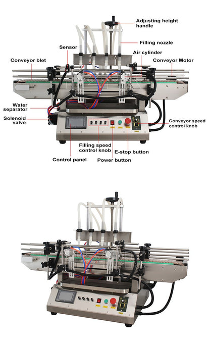 Table Top Shampoo Glass Plastic Bottle Liquid Automatic Filling and Capping Machine Mineral Water Production Line