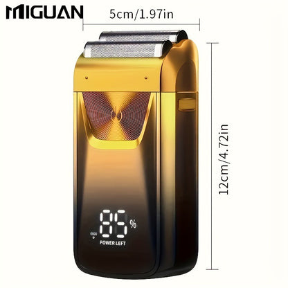 Electric Foil And Bald Shavers 2 In 1 Double Shaver For Men Reciprocating Razor Blade And Popup Beard Trimmer With Rechargeable