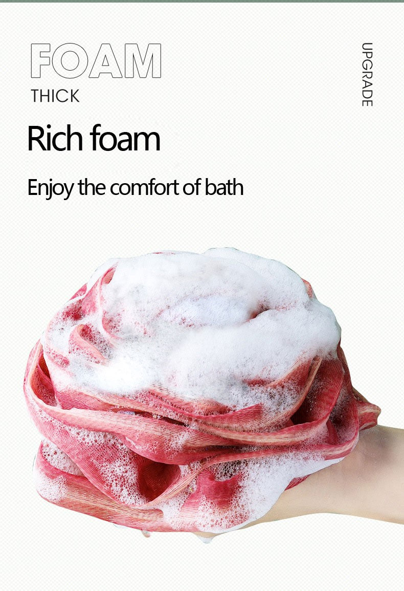 Elastic Mesh Lanyard Design, Body Cleaner Exfoliating Bath Flower, Nylon Cleaning Brush Bath Puff Body Cleaning