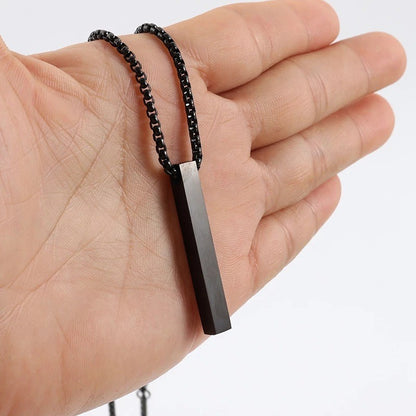 2022 Novo Colar Masculino da Moda Retângulo Pingente Colar Moda Simples Corrente Cruzada Presente para Amantes Frete Grátis