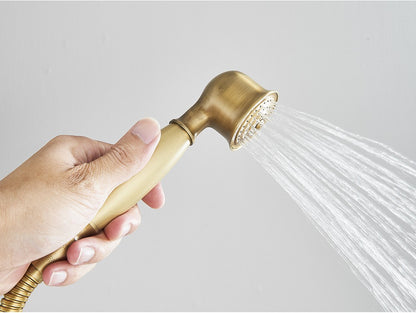 Ducha Chuveiro Banheiro Vintage Cerâmica Latão Montado Parede Torneira Pulverizador Acessório Hardware Chuveirinho