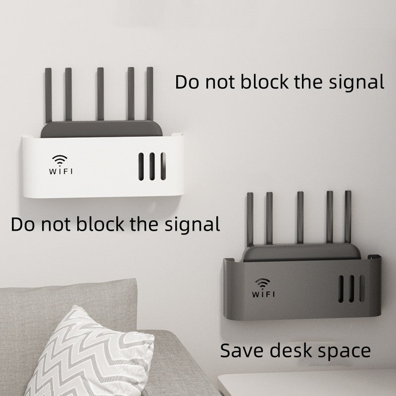 Home Hanging on The Wall Router Storage Box, Wireless WIFI, TV Set-Top Box Wall Mounted Storage Rack, For Living Room, Bedroom