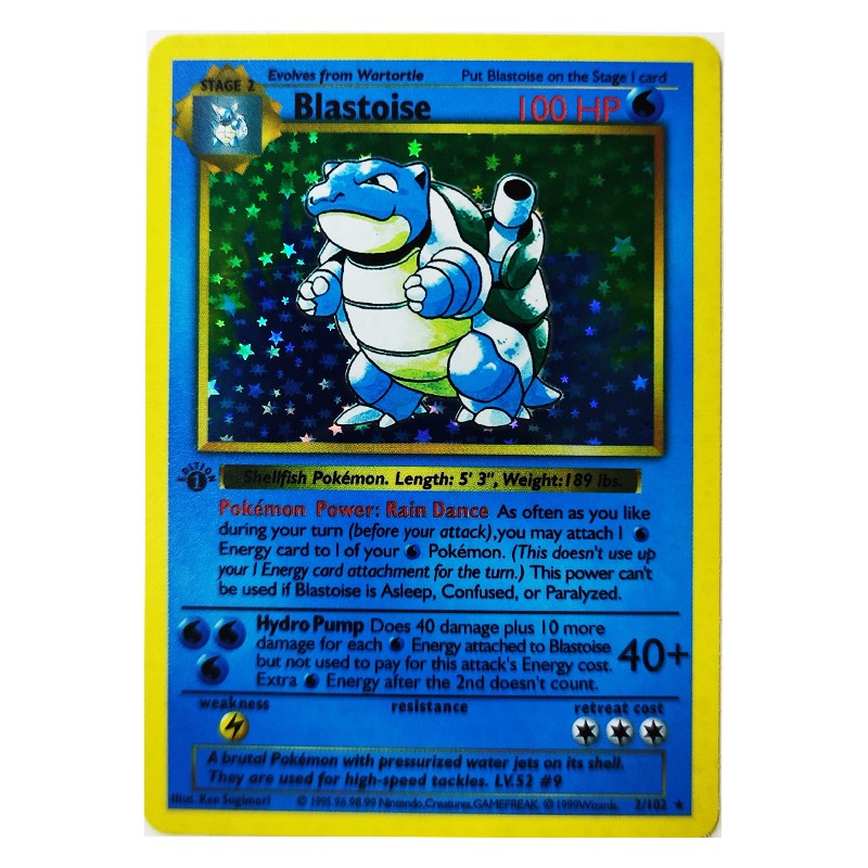 Cartas Colecionáveis Pokémon 1996 1ª Edição Flash Cards Charizard Blastoise Jogo DIY PTCG Jogo Anime Cartas Feitas à Mão Brinquedos de Presente