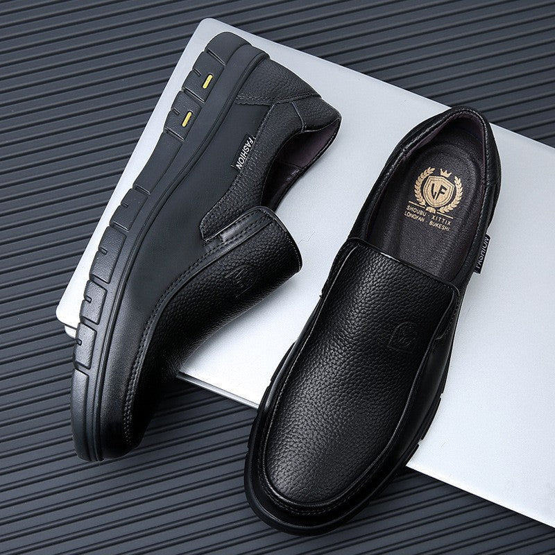 New Genuine Leather Handmade Shoes Casual Shoes For Men Flat Platform Walking Shoe Outdoor Footwear Loafers Breathable Sneakers