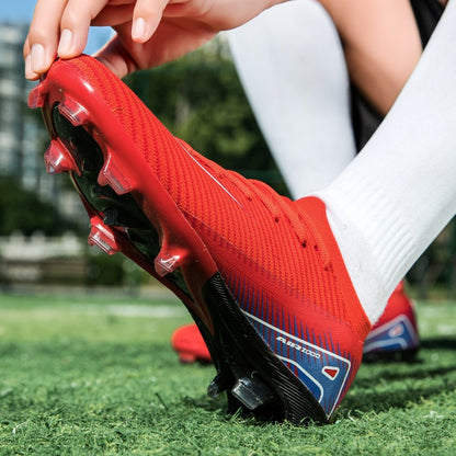 New Men Outdoor Football Boots Soccer Shoes Cleats Match Training TF/FG Grass Ankle Long Spikes Sport Hot-selling High-quality