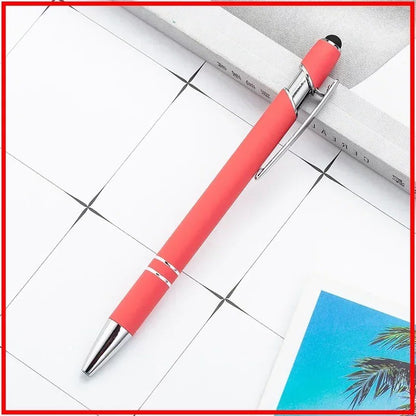 100 Pcs Light - Metal Capacitive Universal Touch Screen Stylus Ballpoint Pen Free Custom Logo Writing Stationery Office Gifts