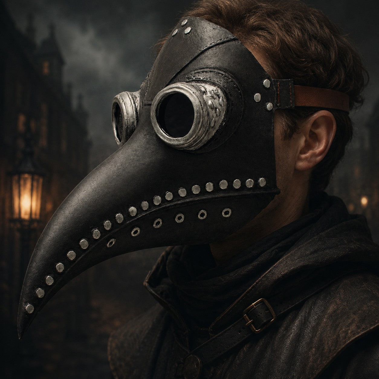 Steampunk Bird Beak Latex Mask Retro Gothic Costume Mask for Halloween Cosplay Carnival Party