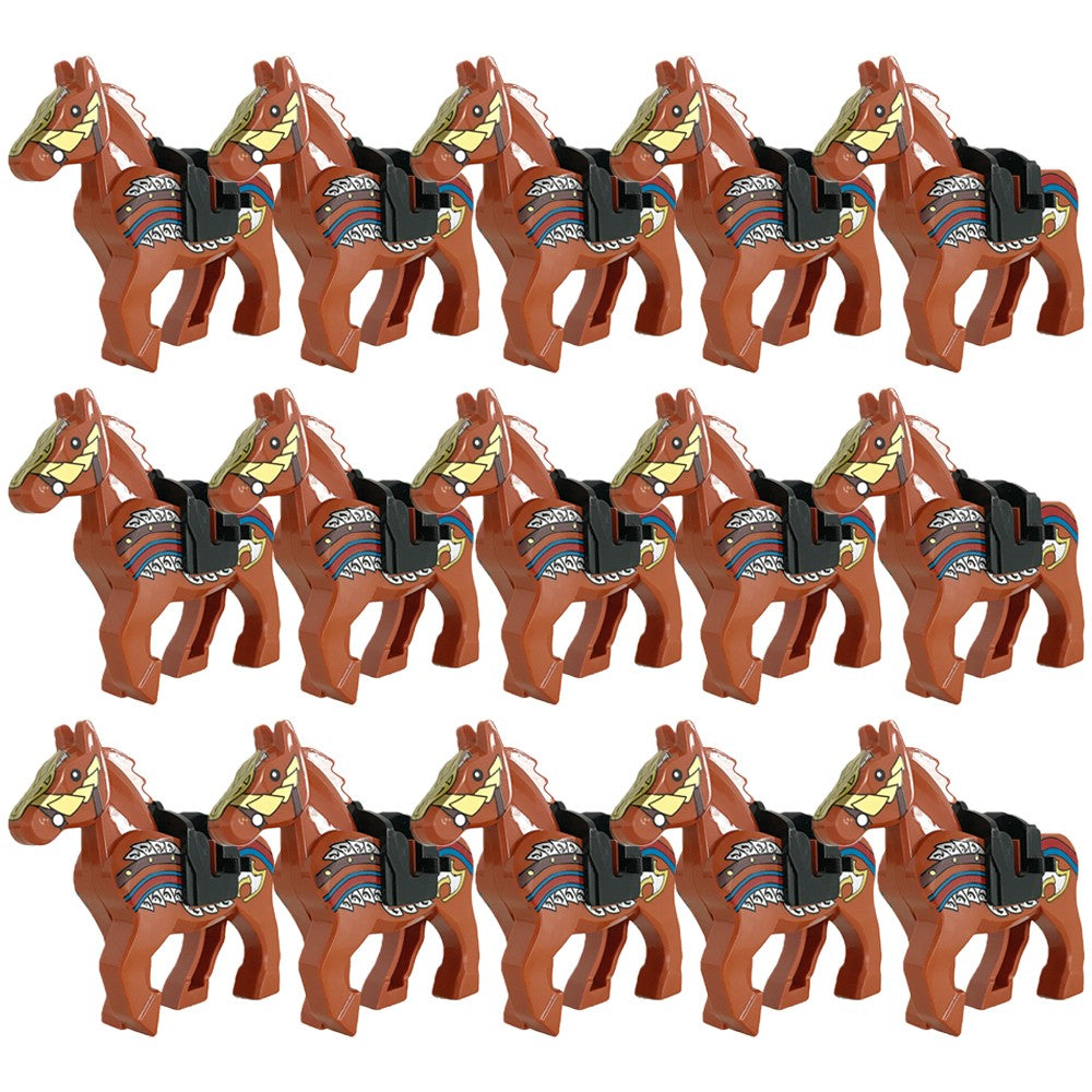 Blocos de Montar Zoológico Medieval Acessórios de Personagens Montarias Animais Cervos Elefantes Camelos Lobos Cavalos de Guerra Tijolos Brinquedos Presentes K080
