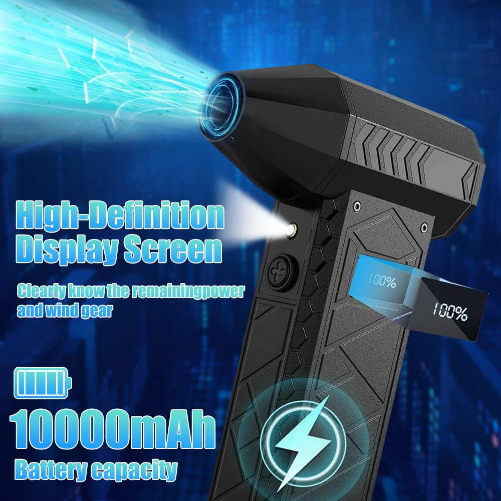 Portable 280000PRM High-speed Turbo Fan Violent with Workinglights 10000mAh Rechargeable Electric Air Duste Home Violent Blower