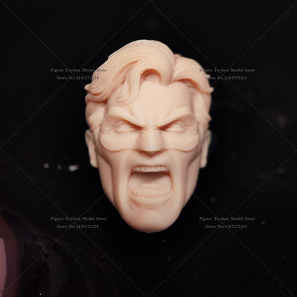 1/12 Quadrinhos Lanterna Verde Design de Máscara Escultura de Cabeça Masculina Não Pintada Guy Gardner Modelo Branco Brinquedos Para Corpo 6" Ml Shf Mezco