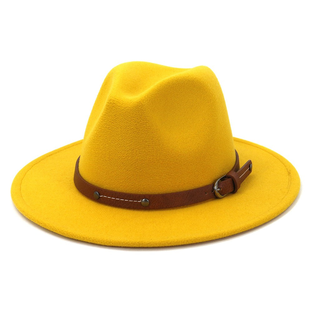 Fedoras Winter Hat For Women 59-61CM Men Panama Felted Jazz Hats New Trilby Church Cap sombreros de mujer