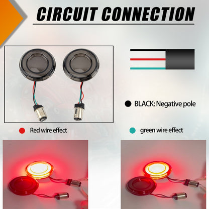 Seta de LED para Moto Estilo Bala 1156 1157 Indicador de Freio para Harley Dyna Touring Street Glide Road King Rider FXLRST