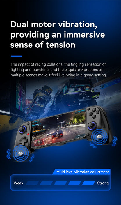 D11 Stretchable Game Controller Hall Trigger Supports Android Phone/Switch/PC/iOS/ Streaming Controller