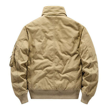 Winter Men Aviator Jackets Casual Loose Male Outerwear Bomber Coats Thickened and Flannel Jackets Thicker Warm Workwear Parkas