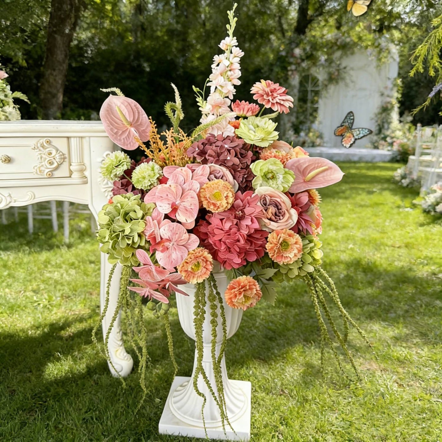 Customized Luxury Artificial Flower Ball, Wedding Table Centerpieces, Wedding Aisle Floral Arrangement for Event Decor