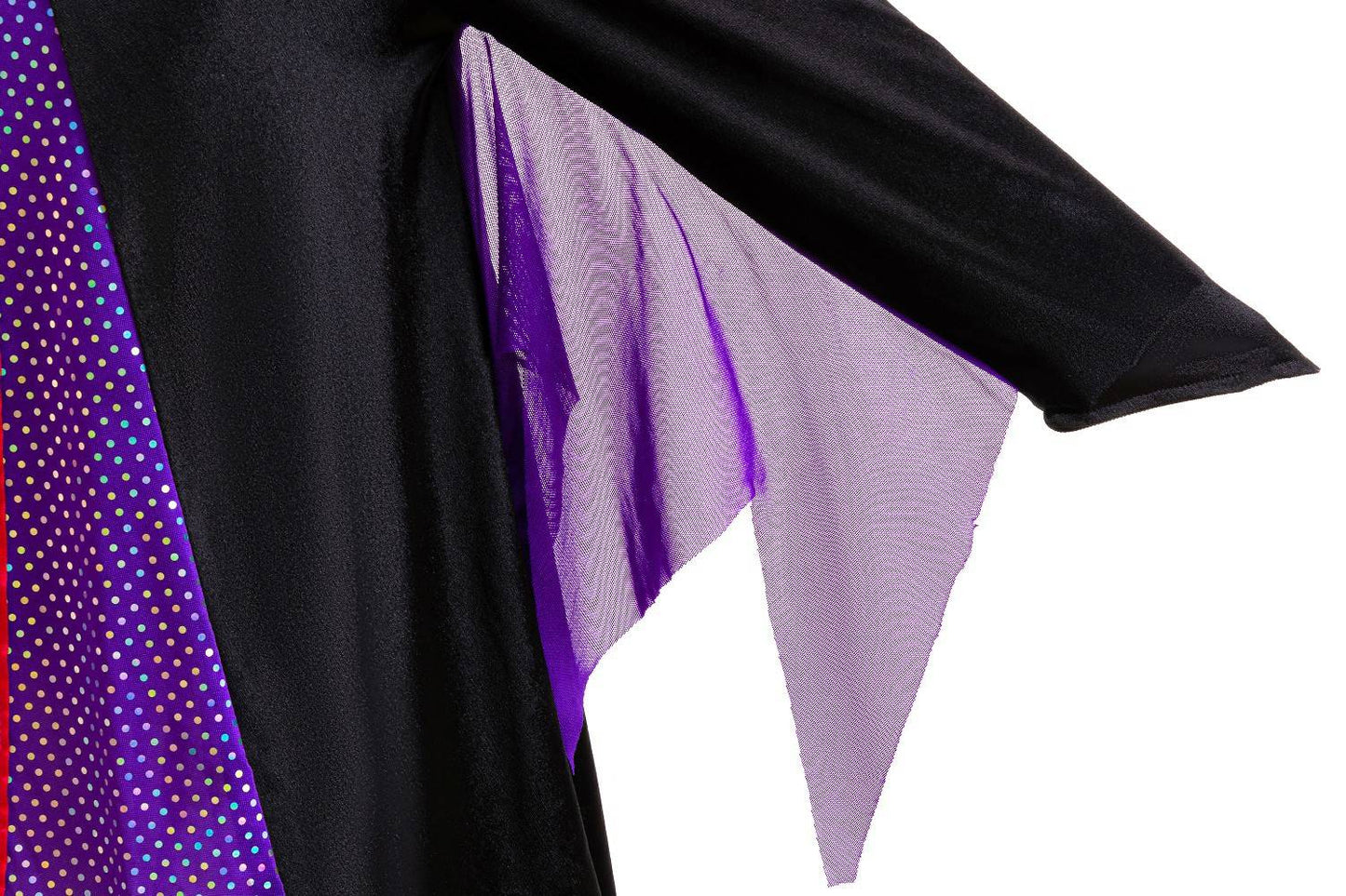 Halloween Costume Cartoon Maleficent Cosplay Dress Fancy Witch Disguise Robe Carnival Devil Queen Dot Tulle Frock
