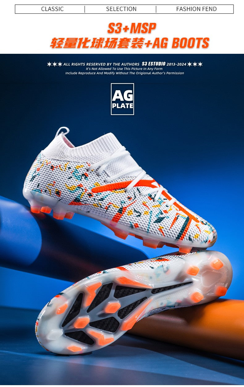 TF/AG Men Football Boots Society Cleats Soccer Shoes Boys Professional Football Field Boots Indoor Fast Non Slip Sneakers Match