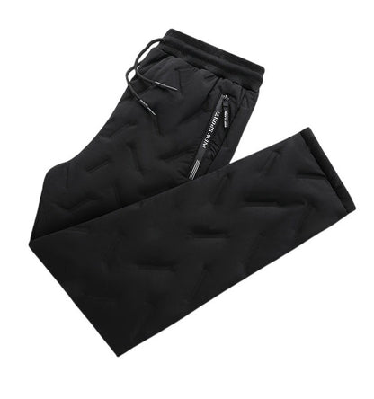 Lamb Velvet Winter Thiened Fce Lined Men's Snow Pants Outerwear Windproof Warm down Cotton Trousers Youth Faion