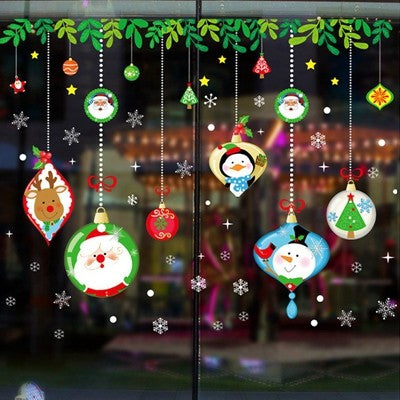 2025 Merry Christmas Wall Sticker Window Glass Merry Christmas Decor for Home Living Room Wall Decor 2026 Happy New Year Sticker